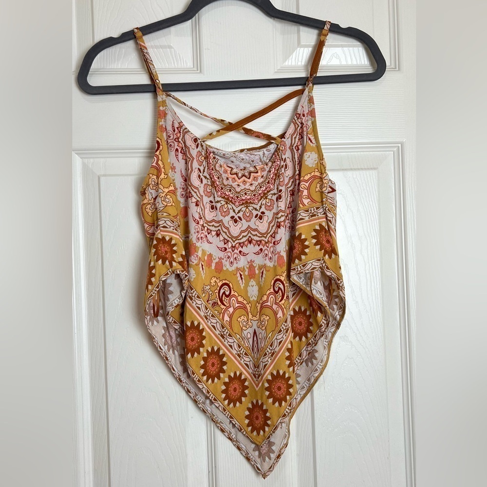MERAKI bandana sleeveless round neck top size S mandala print - Picture 3 of 5